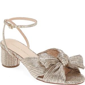 Loeffler Randall Dahlia Champagne Pleated Bow Heel